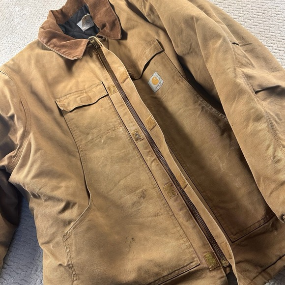 Vintage Carhartt Jacket CO3 Men's 56 (3XL) Union Made USA Farm Chore Coat Grunge - Picture 6 of 16